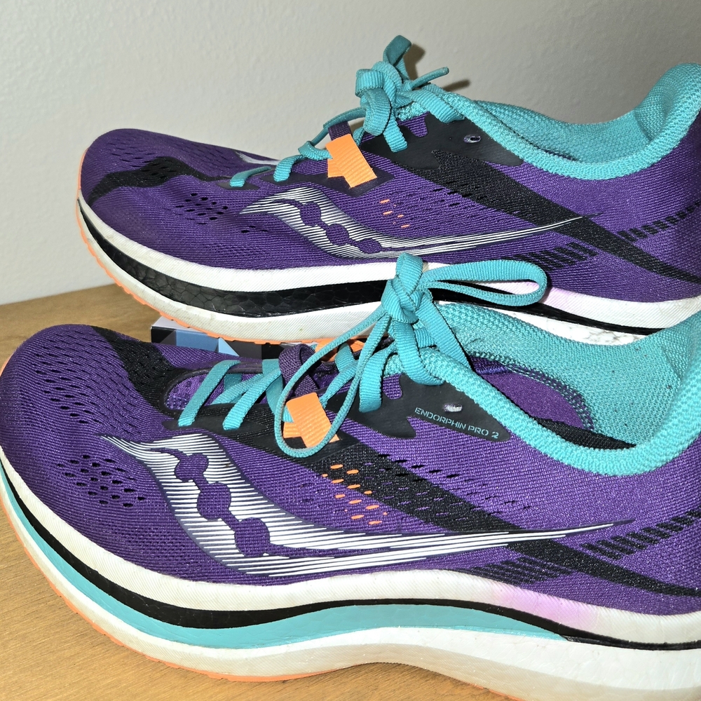 Saucony Women's Purple & Teal Endorphin Pro Running Shoes